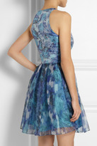 Thumbnail for your product : Matthew Williamson Floral Haze jacquard and silk-organza dress
