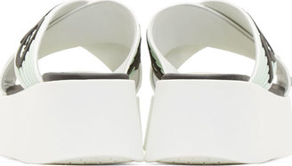 Kenzo White Platform Shower Shoe Sandals