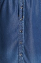 Thumbnail for your product : Sejour Tencel® Chambray Roll Sleeve Shirtdress (Plus Size)