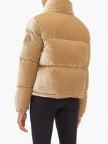 Thumbnail for your product : Moncler Rimac Velvet Quilted Down Jacket - Camel