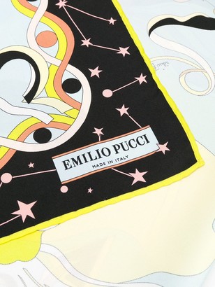 Emilio Pucci Mirabilis Print Silk-Twill Square Scarf