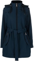 Thumbnail for your product : DKNY Logo-Patch Hooded Coat