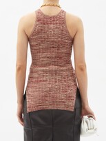 Thumbnail for your product : Petar Petrov Ela Ribbed Silk Top - Red White