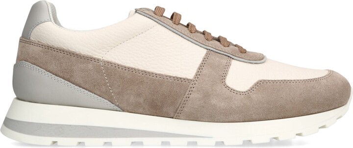 Brunello Cucinelli Suede-Leather Olimpo Sneakers