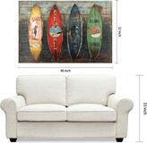 Thumbnail for your product : Empire Art Direct 'Surfboards' Metallic Handed Painted Rugged Wooden Blocks Wall Sculpture