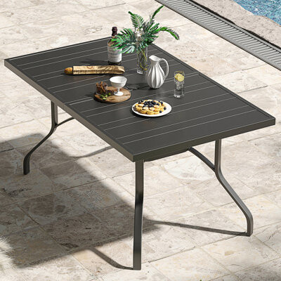 Latitude Run Outdoor Dining Table Rectangle Patio Dining Table With 1.57\