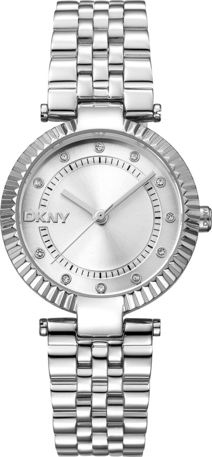 Dkny Women's Essential Glitz Stainless Steel Bracelet Watch, 30mm