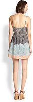 Thumbnail for your product : Cynthia Vincent Twelfth Street by Double-Slit Printed Cotton/Silk Dress