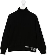 Thumbnail for your product : DSQUARED2 Kids Logo-Print Detail Knitted Jumper