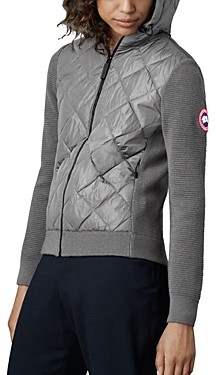 hybridge quilted knit hoody