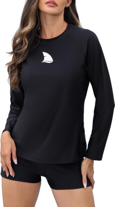 ALLTOKE Women's Two Piece Rash Guard Set with Built in Bra Swim Shirt with  Board Short UPF50 Sun Protection Swimsuit - ShopStyle