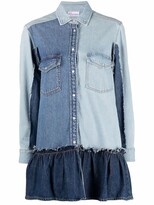 Thumbnail for your product : RED Valentino Denim Peplum Shirt