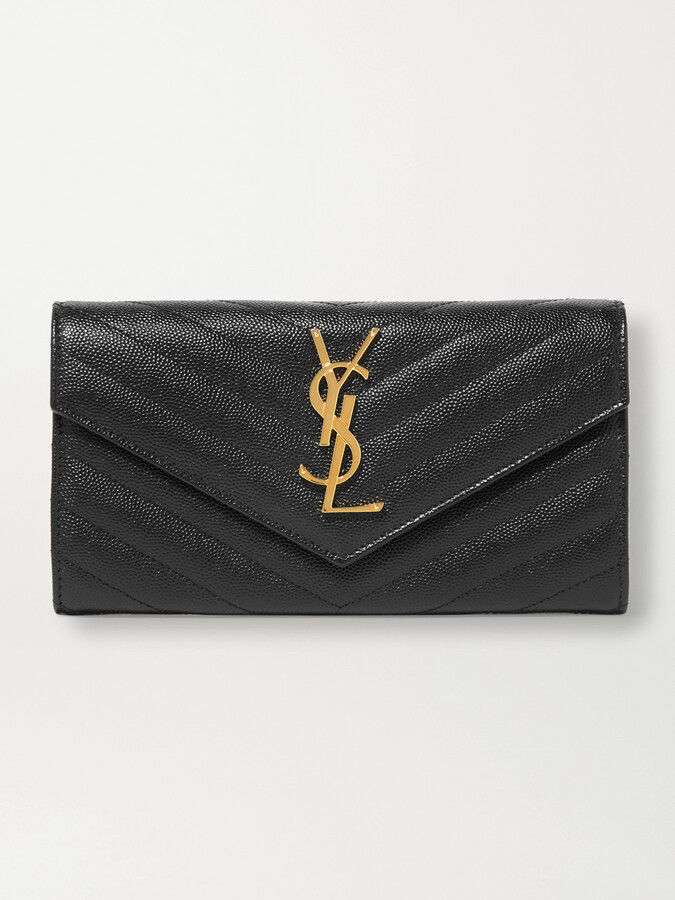 Saint Laurent Monogramme Quilted Leather Pouch Black One size
