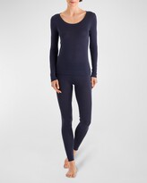 Thumbnail for your product : Hanro Cashmere-Silk Blend Long-Sleeve Shirt, Black