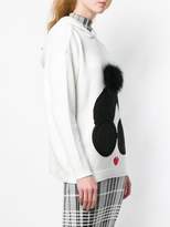 Thumbnail for your product : Alice + Olivia pompom detail hooded sweater