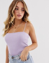 Thumbnail for your product : ASOS DESIGN knitted skinny rib cami
