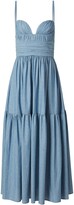 Thumbnail for your product : Carolina Herrera Tiered Cotton Midi Dress