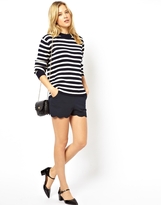 Thumbnail for your product : ASOS Shorts with Scallop Hem
