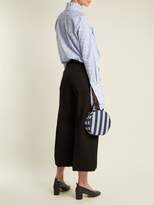 Thumbnail for your product : Mansur Gavriel Circle Cotton-canvas Cross-body Bag - Womens - Blue Stripe