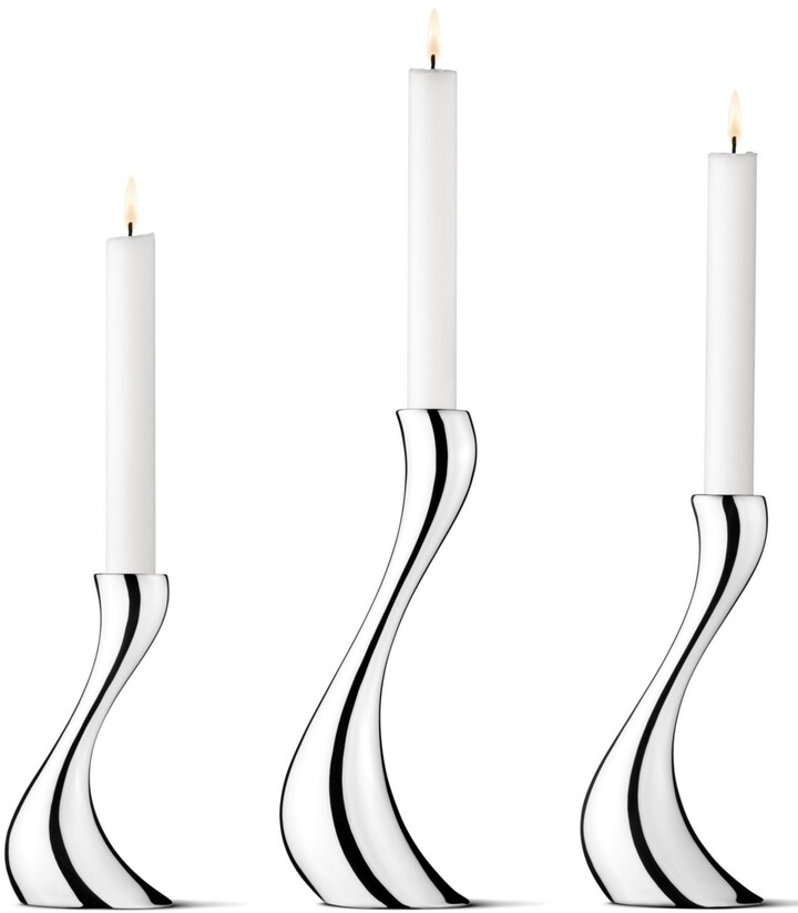 Georg Jensen Cobra Candleholder Set, 3 Piece