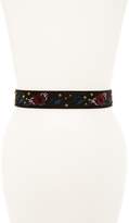 Thumbnail for your product : Steve Madden Embroidered Studded Faux Leather Belt