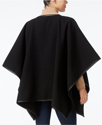 Calvin Klein Turnlock Piped Poncho