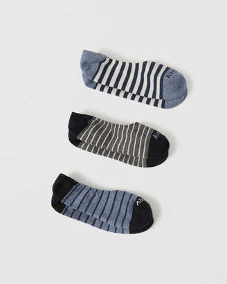 Abercrombie & Fitch 3-Pack Pattern No-Show Socks