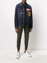 Thumbnail for your product : DSQUARED2 Front Pocket Slogan Cotton Track Pants