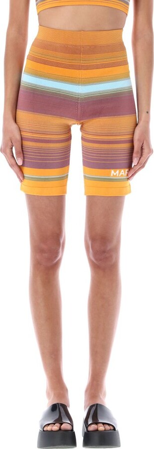 Marc Jacobs Striped High-Waisted Shorts