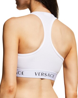 Versace Logo Band Racerback Sports Bra - ShopStyle