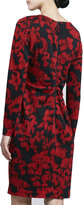 Thumbnail for your product : Kay Unger New York Asymmetric Printed Long-Sleeve Dress