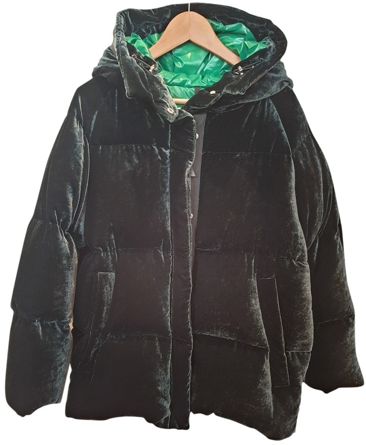 moncler green velvet jacket