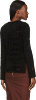 Thumbnail for your product : Alexander Wang Black Distressed Textured Knit Pullover