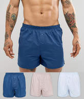 Thumbnail for your product : ASOS DESIGN Jersey Boxers In Scandi Colors 3 Pack