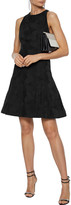 Thumbnail for your product : Halston Embroidered Crinkled-organza Mini Dress
