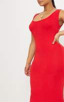 Thumbnail for your product : PrettyLittleThing Plus Red Basic Jersey Midi Dress