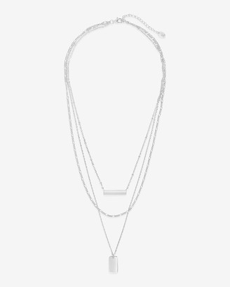 Express Sterling Forever Layered Bar Necklaces
