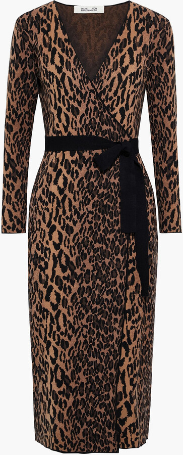 dvf leopard dress