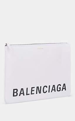 Balenciaga Women's Ville Large Leather Pouch - White
