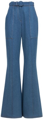 Costarellos High Waist Wide Leg Denim Jeans