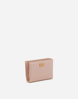 Thumbnail for your product : Dolce & Gabbana Small Plain Calfskin Wallet With Baroque Logo