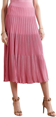 CASASOLA Ribbed-knit Midi Skirt