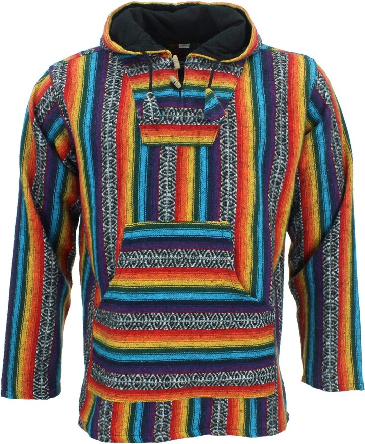 LOUDelephant Brushed Cotton Baja Hoodie Rainbow (Medium) ShopStyle