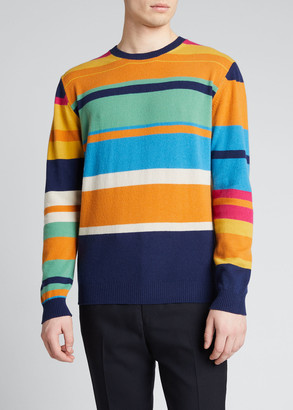 Etro Men's Multi-Stripe Wool Sweater