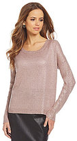Thumbnail for your product : Gianni Bini Folee Foiled Dot Sweater