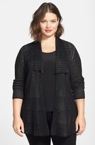 Thumbnail for your product : Nic+Zoe 'Faint Lines' Cardigan (Plus Size)