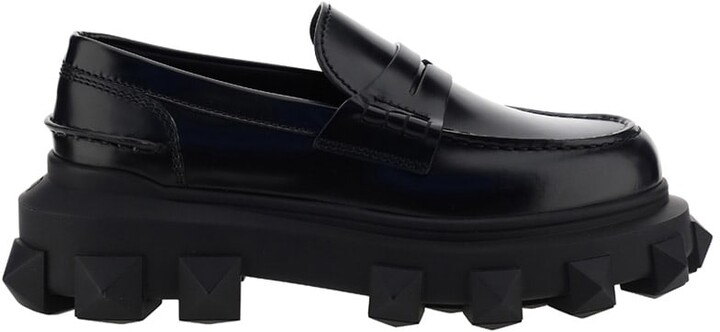 mens platform loafers