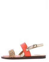 Thumbnail for your product : Dolce Vita Fabrica Fur Trimmed Sandals
