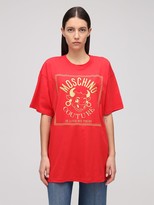 Thumbnail for your product : Moschino Logo Embroidered Cotton Jersey T-shirt