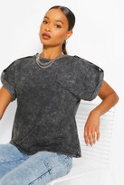 Thumbnail for your product : boohoo Acid Wash Shoulder Detail Tank Top